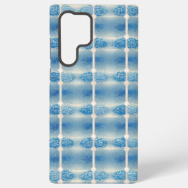 Funda Para Samsung Galaxy S22 Ultra Indigo Tile & Plant Pattern Phone Case