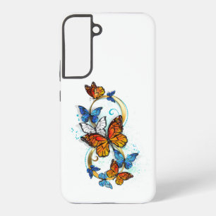 Funda Para Samsung Galaxy S22+ Infinidad de Mariposas Monarca