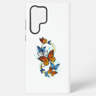Funda Para Samsung Galaxy S22 Ultra Infinidad de Mariposas Monarca