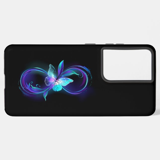 Funda Para Samsung Galaxy Infinito brillante con mariposa mágica (Lado izquierdo)