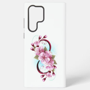 Funda Para Samsung Galaxy S22 Ultra Infinito con flores de cerezo