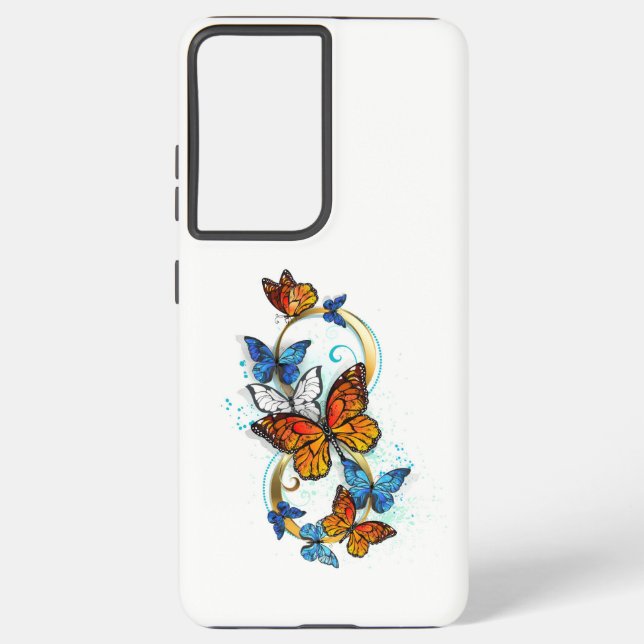 Funda Para Samsung Galaxy Infinity of Monarch Butterflies (Reverso )