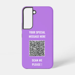 Funda Para Samsung Galaxy S22 Información de Código QR Tu Mensaje Especial Regal