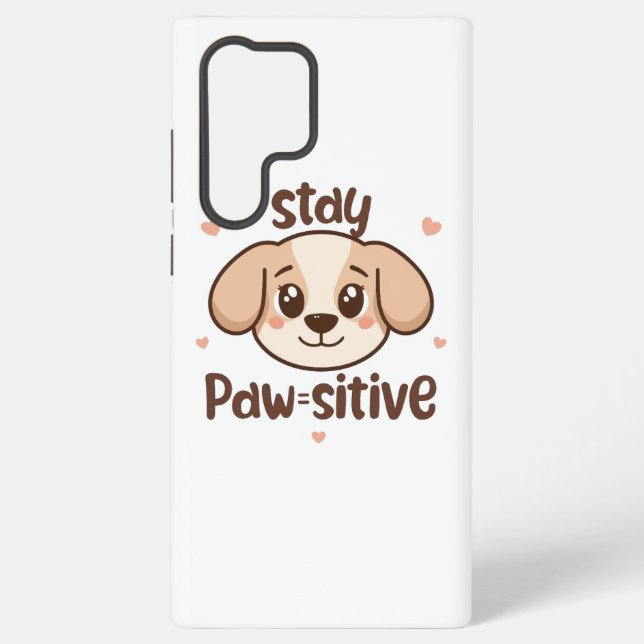 Funda Para Samsung Galaxy Inspirational Positive Puppy Message (Reverso )