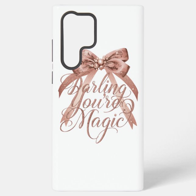 Funda Para Samsung Galaxy Inspirational Rose Gold Script with Bow (Reverso )