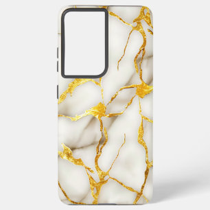 Funda Para Samsung Galaxy S21+ Japonés KintAhora Oro Blanco