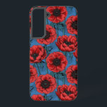 Funda Para Samsung Galaxy S22  Jardín anémico rojo<br><div class="desc">Flores anémicas dibujadas en Illustrator,  patrón vectorial sin fisuras.</div>