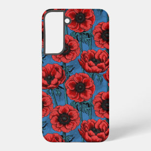 Funda Para Samsung Galaxy S22+ Jardín anémico rojo