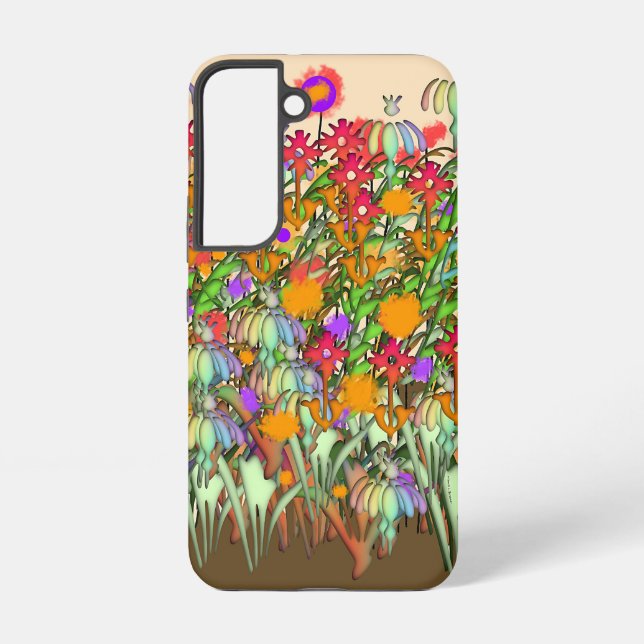 Funda Para Samsung Galaxy Jardín de flores (Reverso )