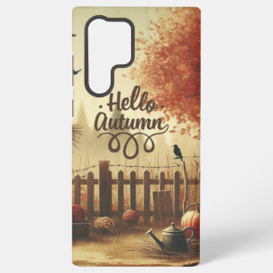 Funda Para Samsung Galaxy S22 Ultra Jardín de otoño y espantapájaros
