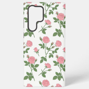 Funda Para Samsung Galaxy S22 Ultra Jardín de Rosas Rosadas Flor de Rosa Rosa para T