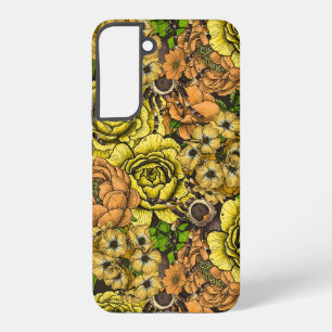 Funda Para Samsung Galaxy S22+ Jardín de Tarantula, amarillo y naranja