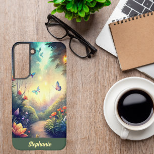Funda Para Samsung Galaxy S22+ Jardín Encantado del Crepúsculo - Regalo del Bosqu