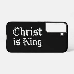 Funda Para Samsung Galaxy S22 Jesucristo es Rey Arte Grunge Gothic Blackletter