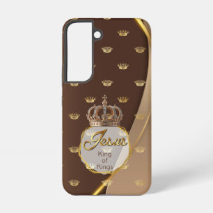 Funda Para Samsung Galaxy S22 Jesus de moda Corona Dorada Neutral Rey de Reyes