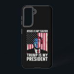 Funda Para Samsung Galaxy S21 Jesús Es Mi Salvador Trump Es Mi Presidente 2024<br><div class="desc">Jesús Es Mi Salvador Trump Es Mi Presidente Trump 2024</div>