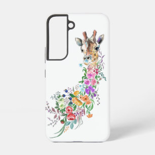 Funda Para Samsung Galaxy S22 Jirafa de Flores Coloridas