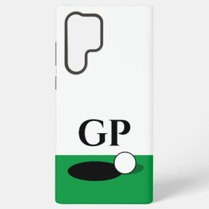Funda Para Samsung Galaxy S22 Ultra Jugador de golf con monograma personalizado