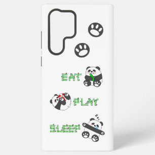 Funda Para Samsung Galaxy S22 Ultra Jugar Sleep Cute Baby Panda Vida Cómoda