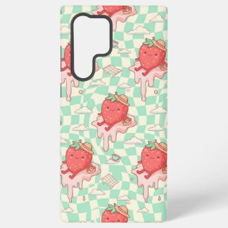 Funda Para Samsung Galaxy S22 Ultra Kawaii Strawberry Picnic Pattern