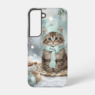 Funda Para Samsung Galaxy S22 Kawaii Winter Cat Phone Case | Samsung Version 