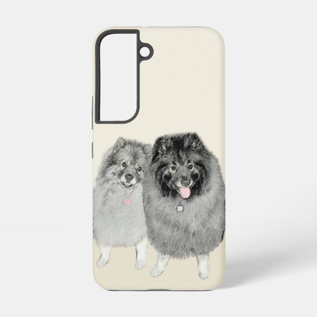 Funda Para Samsung Galaxy Keeshond Graphics Keeshond Mom and Son (Reverso )