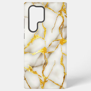 Funda Para Samsung Galaxy S22 Ultra Kintsugi Japonés en Oro Blanco