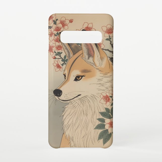 Funda Para Samsung Galaxy Kitsune & cherry blossom (Reverso)