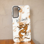 Funda Para Samsung Galaxy S21 Kokopelli con notas musicales<br><div class="desc">Este diseño presenta al artista Kokopelli,  de cara derecha,  tocando música sobre un fondo blanco con notas musicales. Rellene el campo de plantilla con su nombre o iniciales,  quite todo el texto o edite usando la herramienta de diseño para seleccionar un estilo de fuente,  tamaño y color que desee.</div>