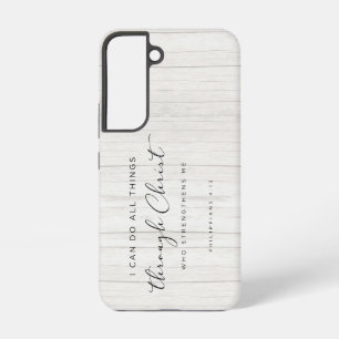 Funda Para Samsung Galaxy S22 La Biblia Verse Filipinas 4:13 Puedo Hacer Todas L