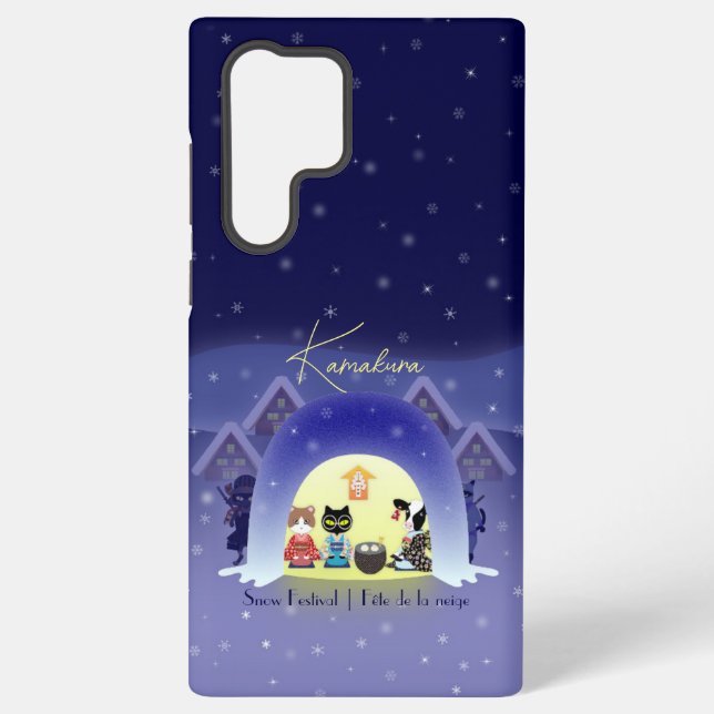 Funda Para Samsung Galaxy La celebración de nieve de Edo-Neko (Reverso )