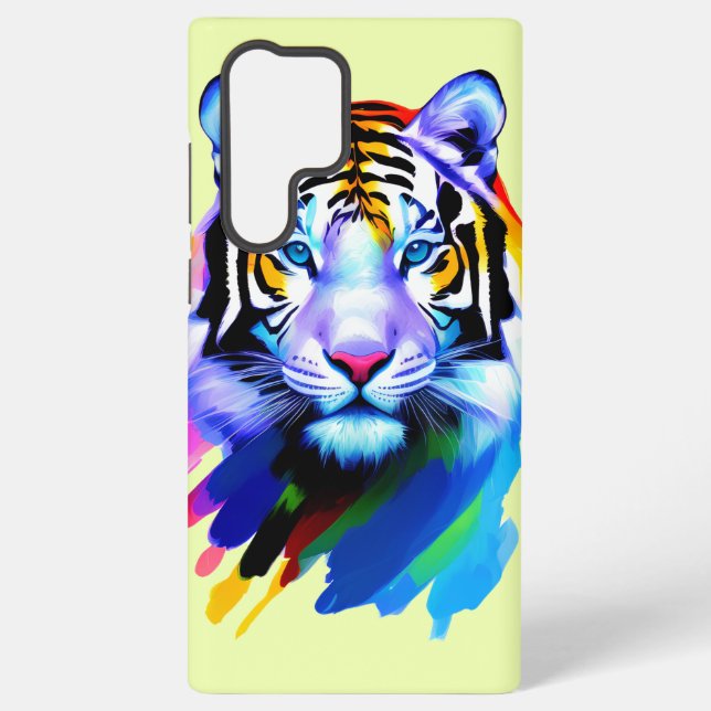 Funda Para Samsung Galaxy La colorida cara del tigre (Reverso )