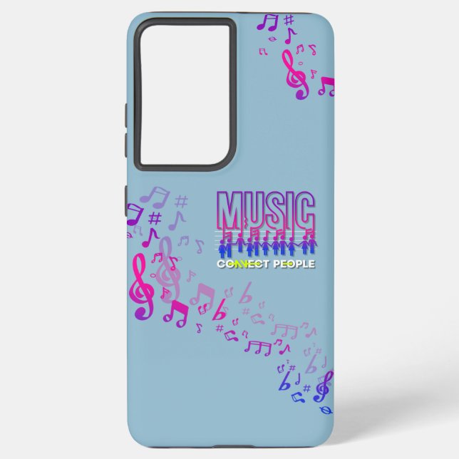 Funda Para Samsung Galaxy La música conecta a la gente | (Reverso )