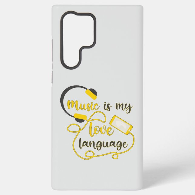 Funda Para Samsung Galaxy La música es mi lenguaje amoroso frase romántica (Reverso )