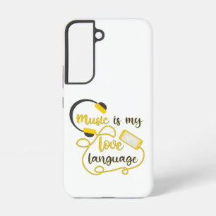Funda Para Samsung Galaxy S22 La música es mi lenguaje del amor frase romántica