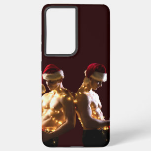 Funda Para Samsung Galaxy S21+ La Navidad de hombres sin camiseta espalda con esp