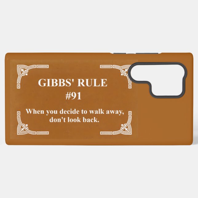 Funda Para Samsung Galaxy la regla 91 de Gibbs (Reverso Horizontal)