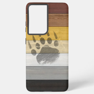 Funda Para Samsung Galaxy S21 Ultra La textura del suelo de madera de la bandera del O