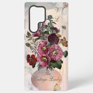 Funda Para Samsung Galaxy S22 Ultra La vesícula Lady Vase + Monograma