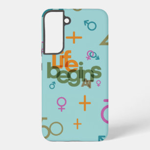 Funda Para Samsung Galaxy S22+ La vida comienza en (Personaliza)
