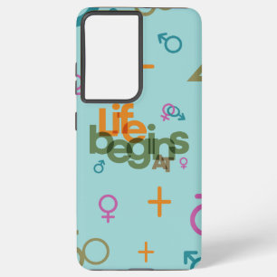 Funda Para Samsung Galaxy S21+ La vida comienza en (Personaliza)  