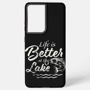 Funda Para Samsung Galaxy S21 Ultra La vida es mejor en el lago Funny Gift para