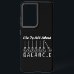 Funda Para Samsung Galaxy S21 Ultra La vida se trata de inspiración de equilibrio y mo<br><div class="desc">Tipografía del guión de broche de Guay La vida se trata de equilibrio,  equilibrio,  guión de broche,  bulbo,  cursivo,  cita de vida,  bombillas,  péndulo,  escritura de escritura,  lámpara incandescente,  comillas de balance,  bolas de péndulo,  rueda de balance,  tipografía de guión</div>
