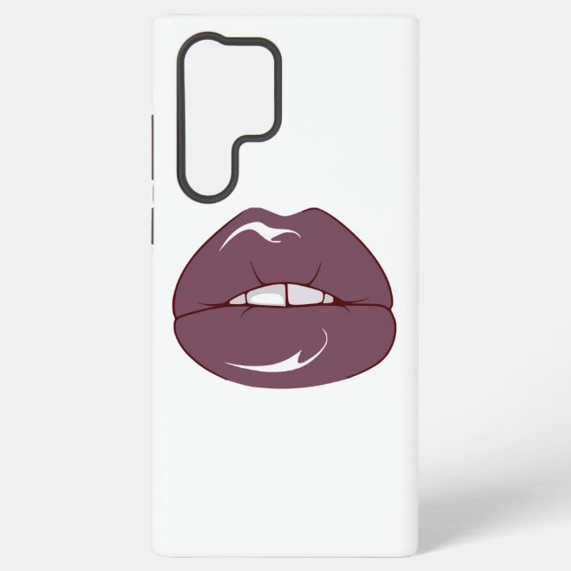 Funda Para Samsung Galaxy Labios Marrones Cool (Reverso )
