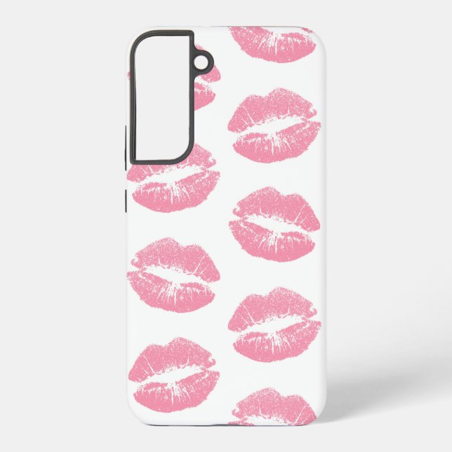Funda Para Samsung Galaxy Labios rosados, patrón de labios, lápiz de labios  (Reverso )