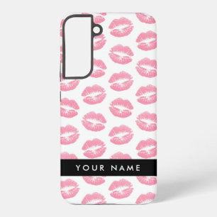 Funda Para Samsung Galaxy S22+ Labios Rosas, Beso, Pintalabios, Tu Nombre, Person
