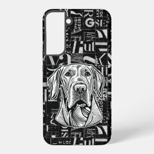 Funda Para Samsung Galaxy S22+ Labrador de perro Linocut Samsung Galaxy