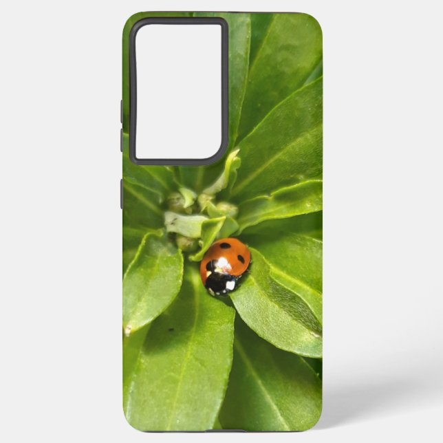 Funda Para Samsung Galaxy Ladybug en Flores (Reverso )