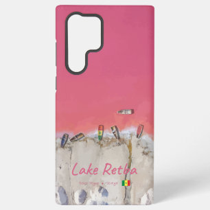 Funda Para Samsung Galaxy S22 Ultra Lago Retba, Senegal - Barcos del lago rosa