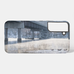 Funda Para Samsung Galaxy S22+ Lago Taneycomo Niebla Invierno Pesca Funda Samsung
